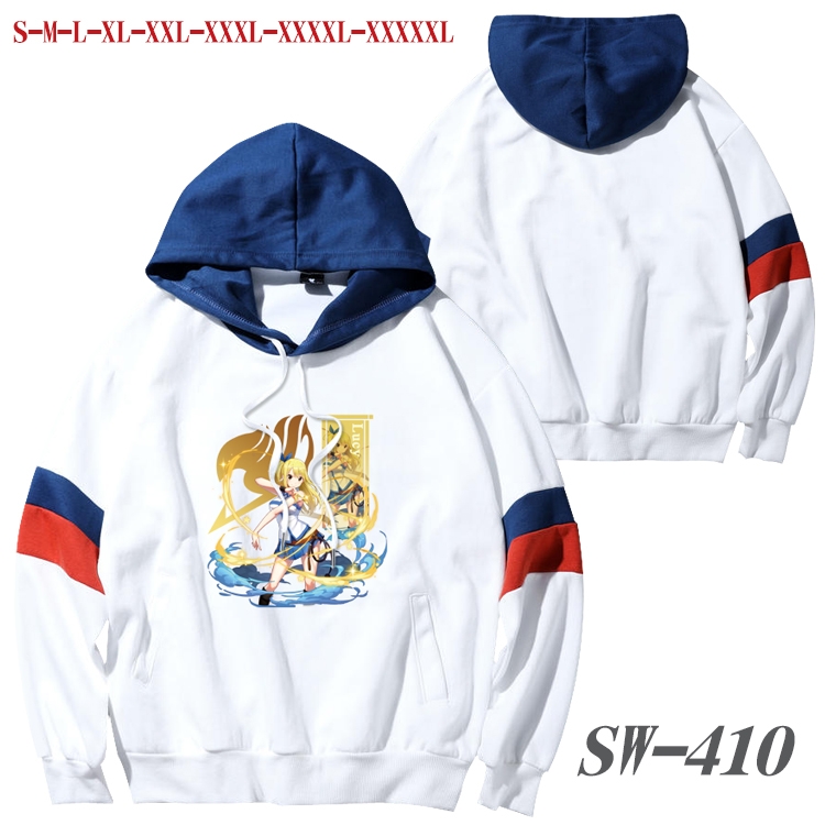 Fairy tail Anime cotton color matching pullover sweater hoodie from S to 5XL SW-410