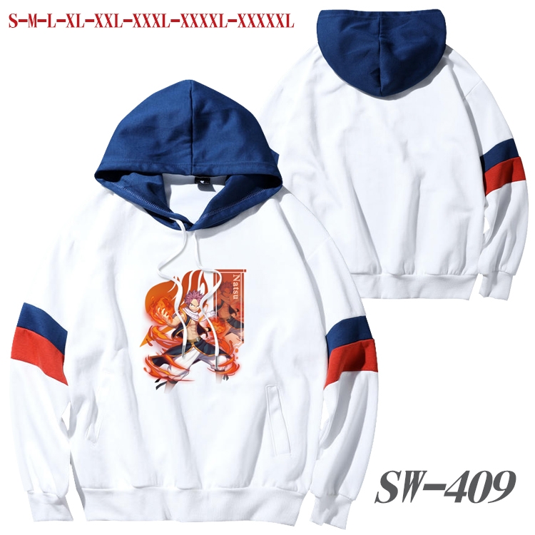 Fairy tail Anime cotton color matching pullover sweater hoodie from S to 5XL SW-409