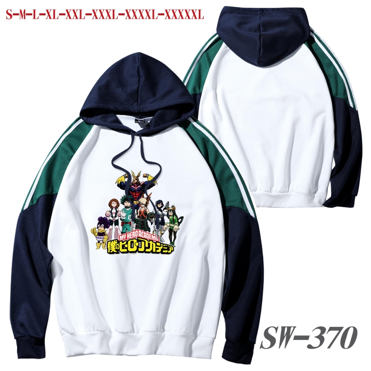 My Hero Academia Anime color contrast sweater pullover Hoodie from S to 5XL SW-370