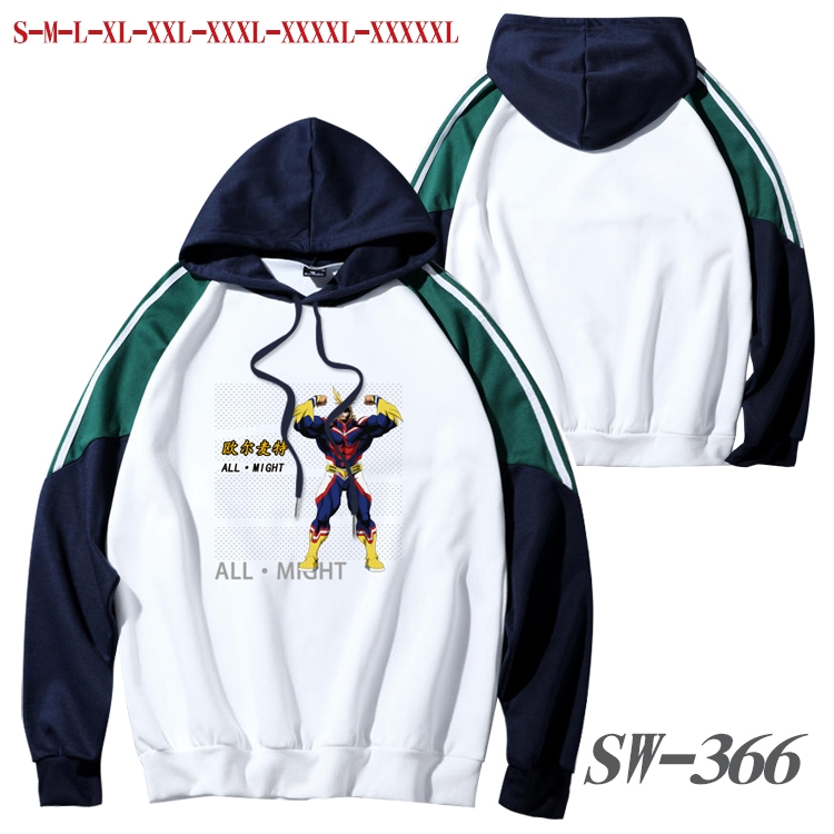My Hero Academia Anime color contrast sweater pullover Hoodie from S to 5XL SW-366