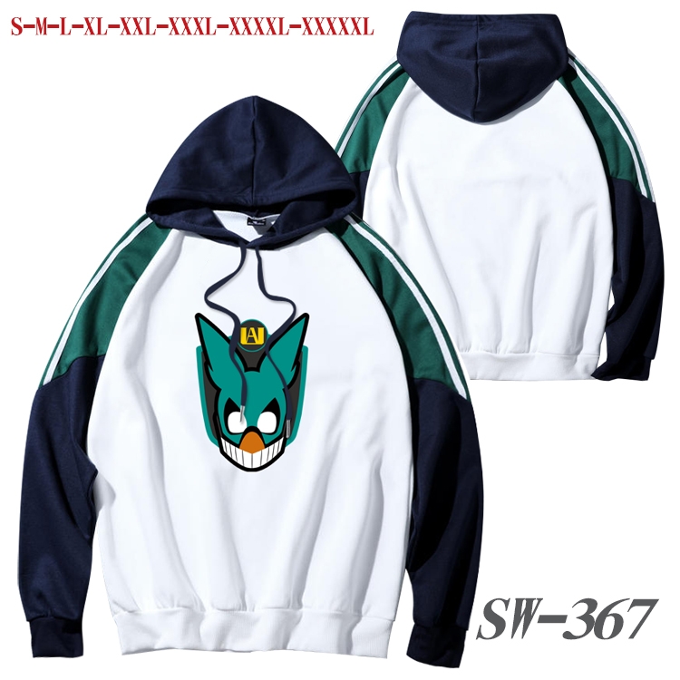 My Hero Academia Anime color contrast sweater pullover Hoodie from S to 5XL SW-367