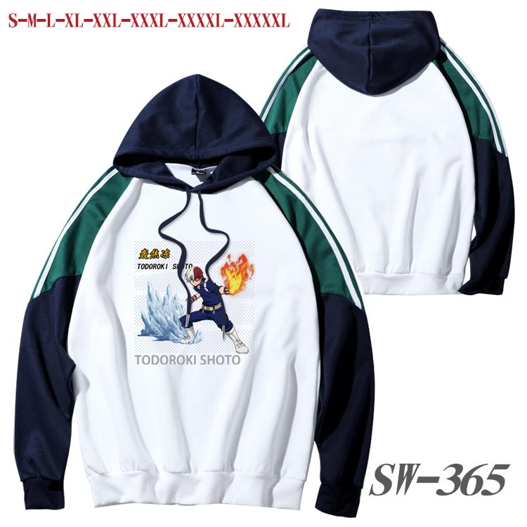 My Hero Academia Anime color contrast sweater pullover Hoodie from S to 5XL SW-365