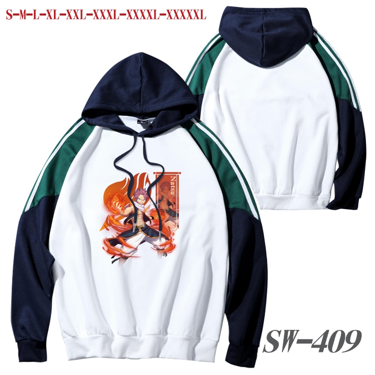 Fairy tail Anime color contrast sweater pullover Hoodie from S to 5XL SW-409