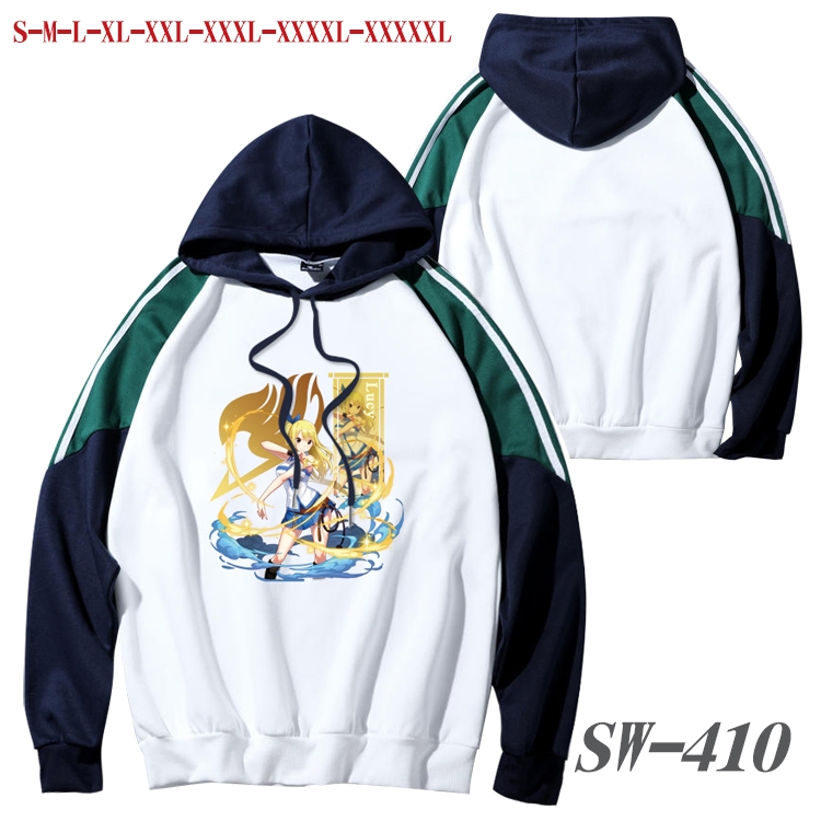 Fairy tail Anime color contrast sweater pullover Hoodie from S to 5XL SW-410