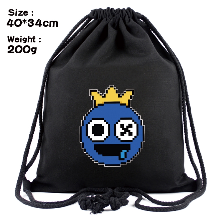 Rainbow friends Anime Coloring Book Drawstring Backpack 40X34cm 200g
