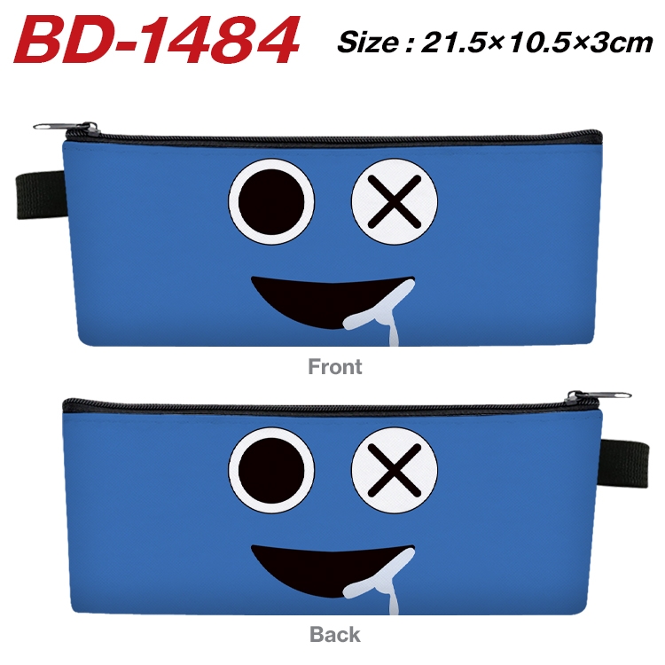 Rainbow friends Game PU leather zipper pencil case stationery box 21.5X10.5X3CM BD-1484