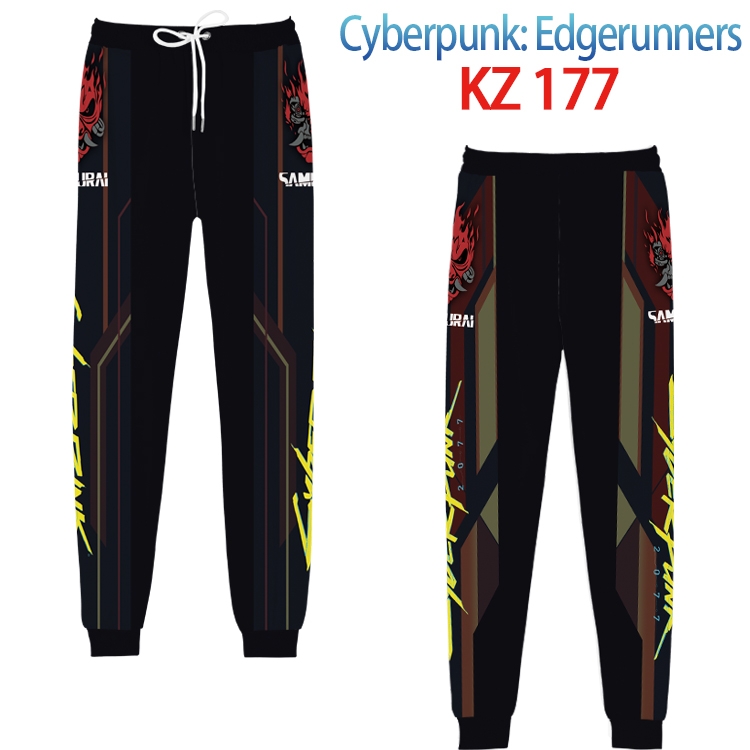 Cyberpunk Edgerunners Anime digital 3D trousers full color trousers from XS to 4XL  KZ 177