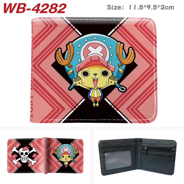 One Piece Animation color PU leather folding wallet 11.5X9X2CM WB-4282A