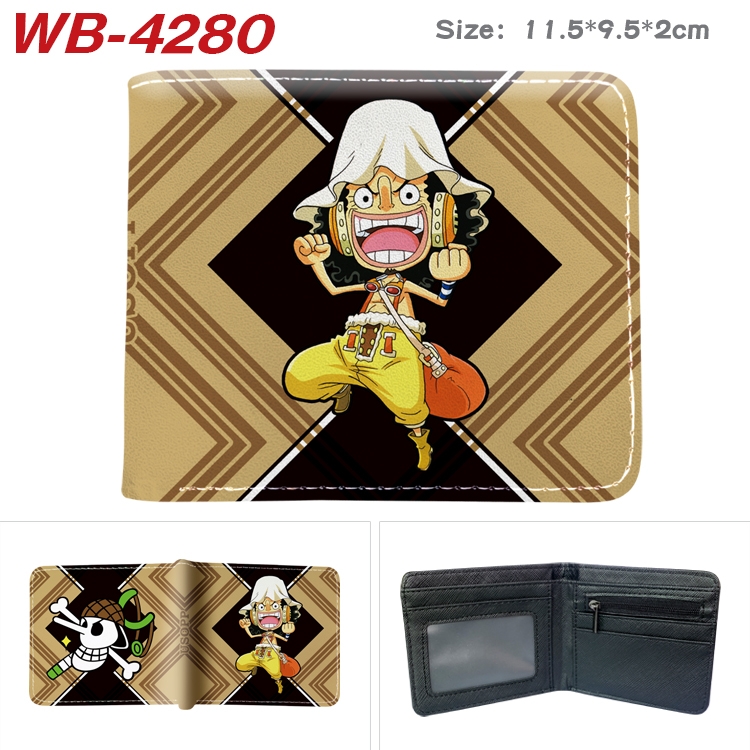 One Piece Animation color PU leather folding wallet 11.5X9X2CM WB-4280A