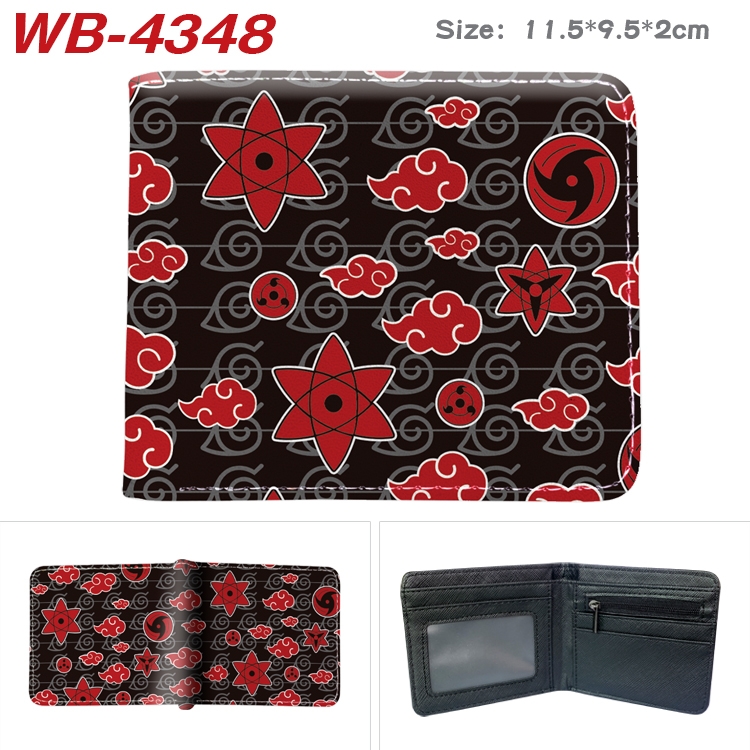 Naruto Animation color PU leather folding wallet 11.5X9X2CM WB-4348A