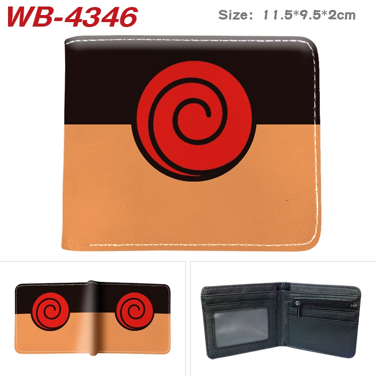 Naruto Animation color PU leather folding wallet 11.5X9X2CM  WB-4346A