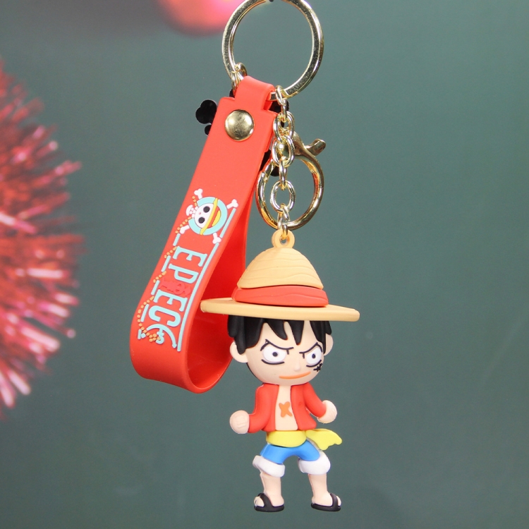 One Piece Cartoon peripheral car key chain bag pendant price for 5 pcs