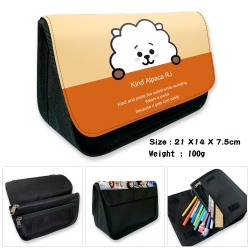 BTS Velcro canvas zipper penci...