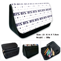 BTS Velcro canvas zipper penci...