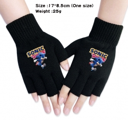 Sonic Anime knitted half finge...