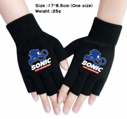 Sonic Anime knitted half finge...