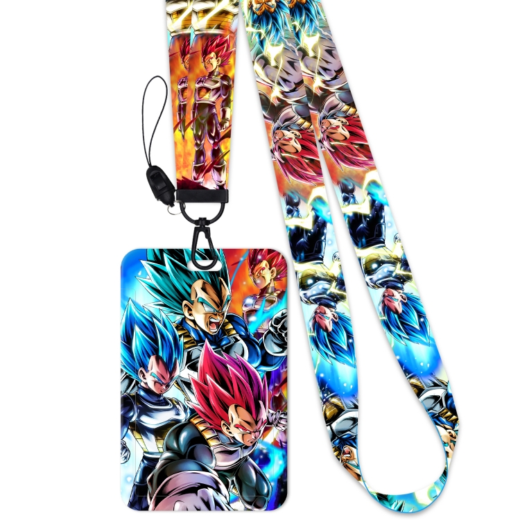 DRAGON BALL  Black Button Anime Long Strap + Card Sleeve 2-Piece Set 45cm price for 2 pcs