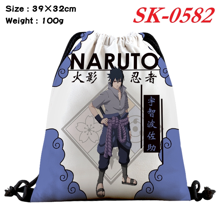 Naruto cartoon Waterproof Nylon Full Color Drawstring Pocket 39x32cm SK-0582A