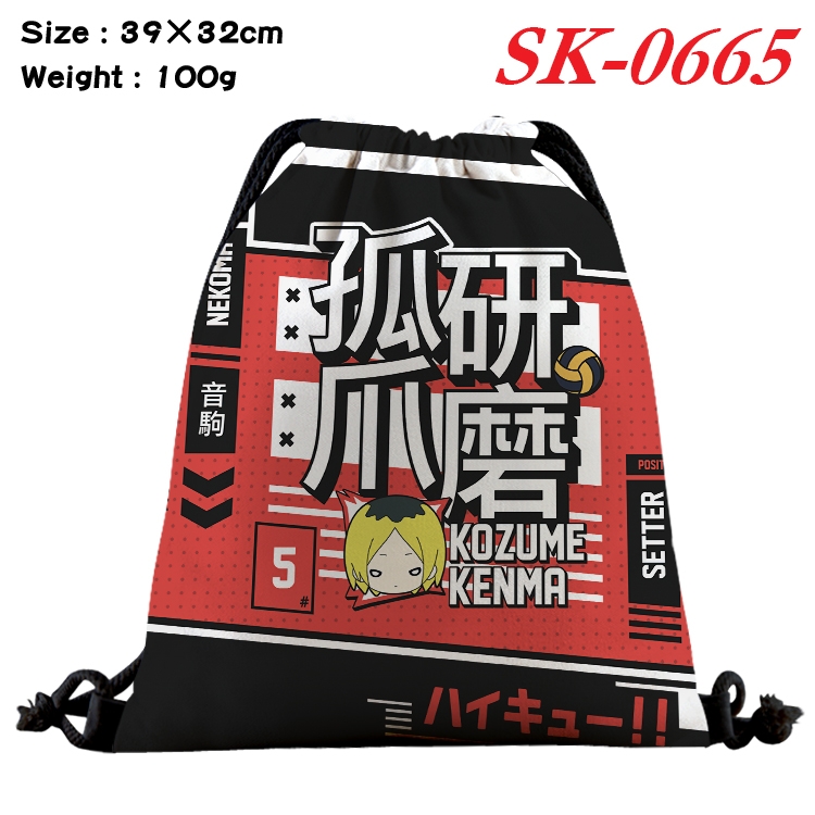 Haikyuu!! Anime perimeter waterproof nylon full color bundle pocket 39x32cm SK-0665A