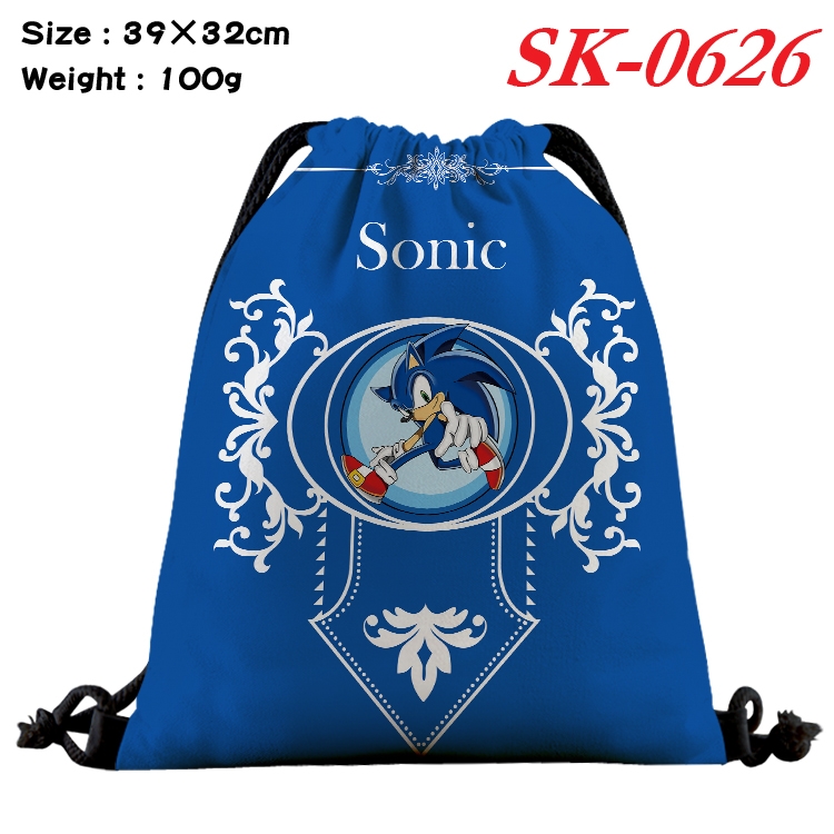 Sonic The Hedgehog Anime perimeter waterproof nylon full color bundle pocket 39x32cm  SK-0626A