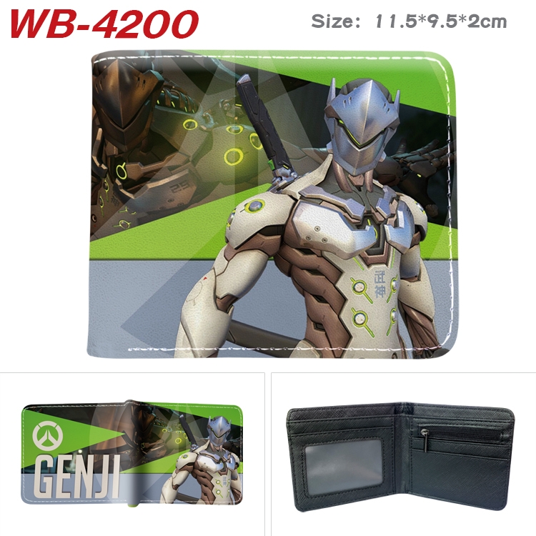 Overwatch Animation color PU leather folding wallet 11.5X9X2CM WB-4200A
