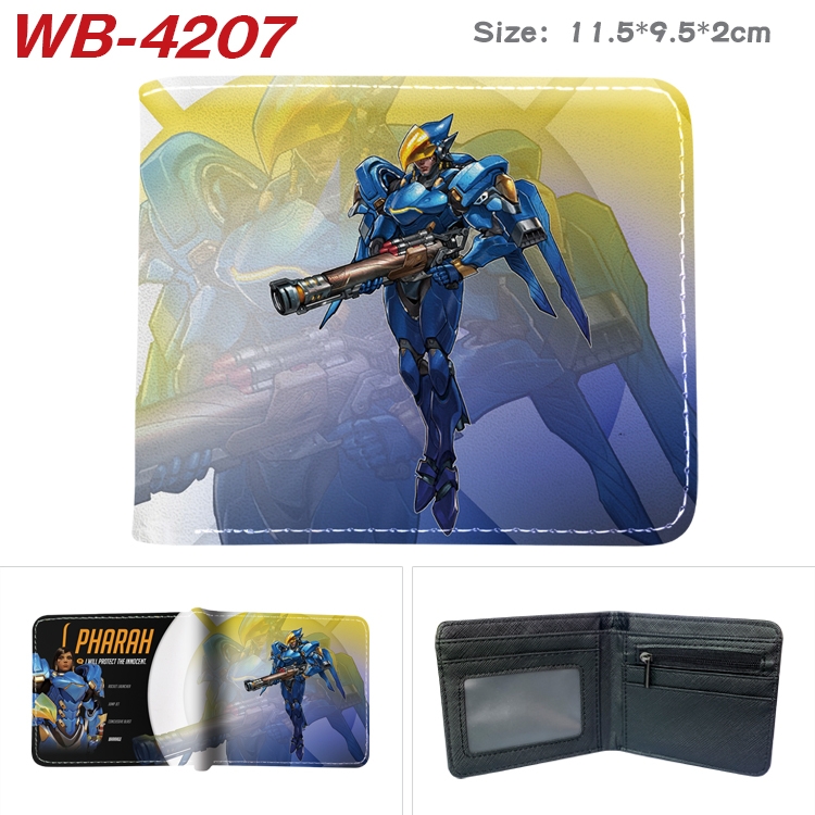 Overwatch Animation color PU leather folding wallet 11.5X9X2CM WB-4207A
