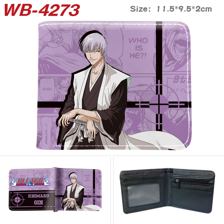 Bleach Animation color PU leather folding wallet 11.5X9X2CM WB-4270A