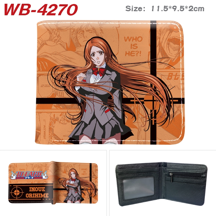 Bleach Animation color PU leather folding wallet 11.5X9X2CM WB-4270A