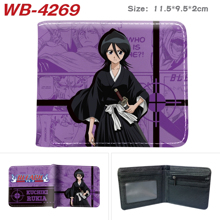 Bleach Animation color PU leather folding wallet 11.5X9X2CM WB-4269A