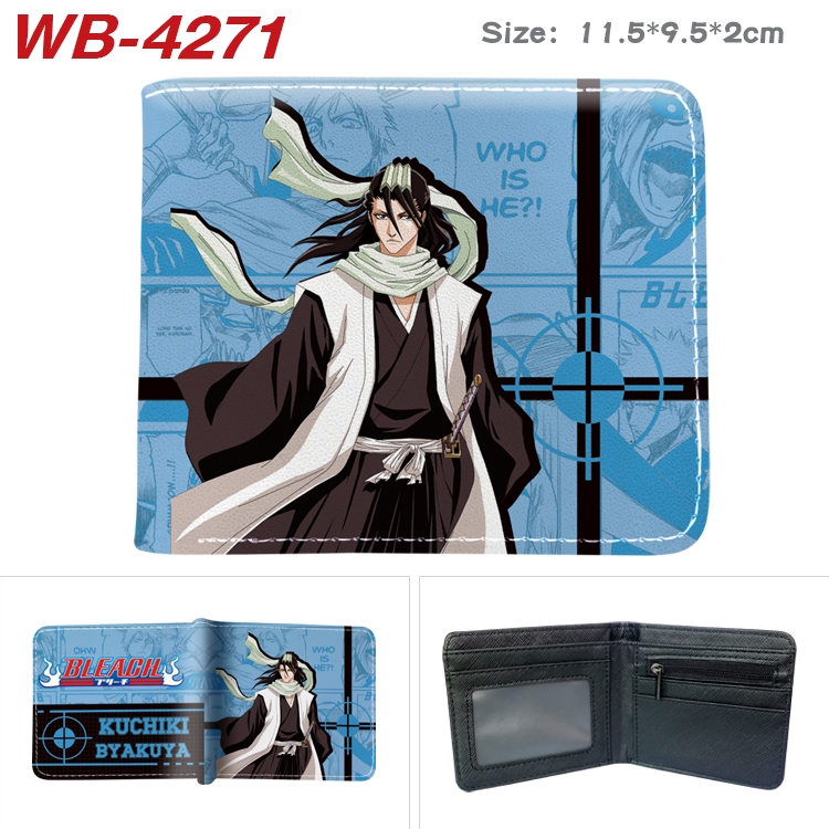 Bleach Animation color PU leather folding wallet 11.5X9X2CM WB-4271A