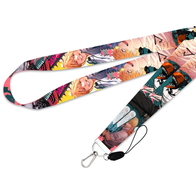 Chainsaw man Silver buckle long mobile phone lanyard 45cm price for 10 pcs