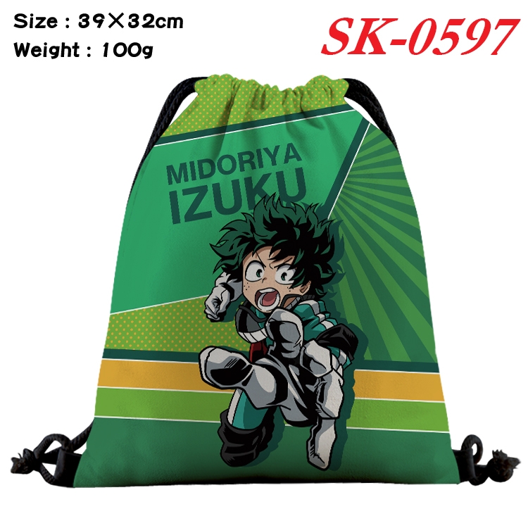 My Hero Academia Anime perimeter waterproof nylon full color bundle pocket 39x32cm 100g SK-0597A