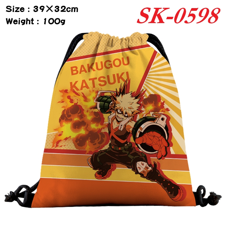 My Hero Academia Anime perimeter waterproof nylon full color bundle pocket 39x32cm 100g  SK-0598A