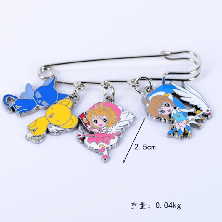 Card Captor Sakura Anime metal brooch bag accessories pants waist clip price for 5 pcs