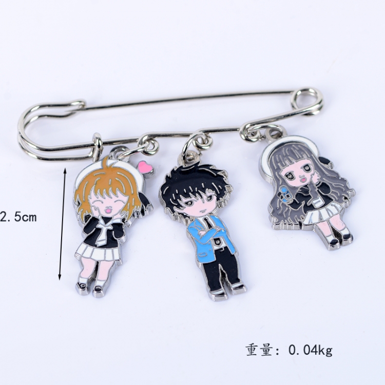 Card Captor Sakura Anime metal brooch bag accessories pants waist clip price for 5 pcs
