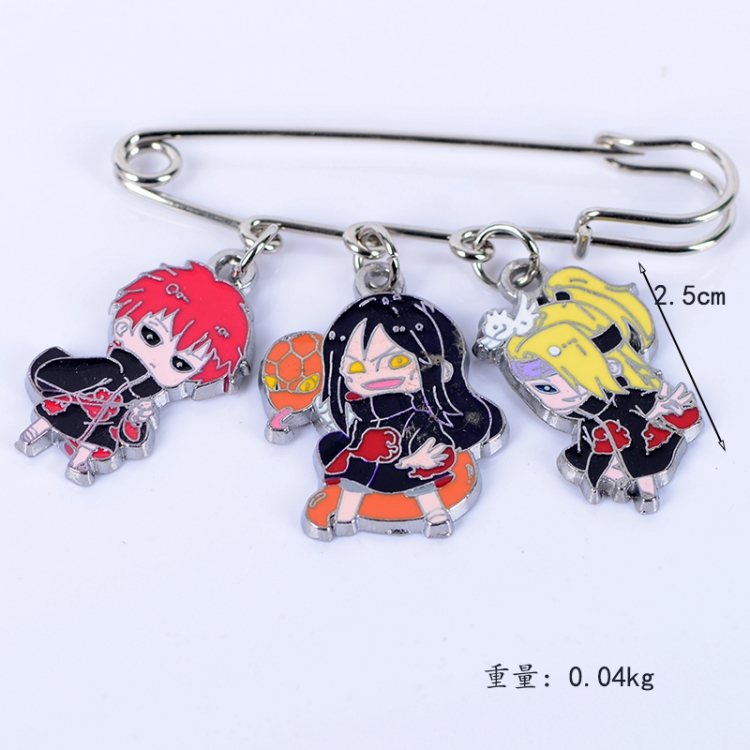 Naruto Anime metal brooch bag accessories pants waist clip price for 5 pcs