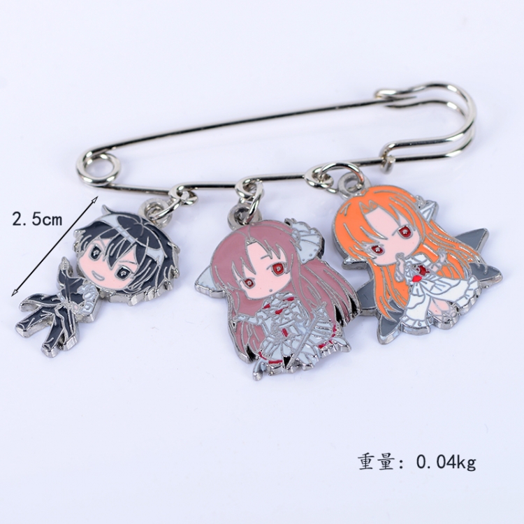 Sword Art Online Anime metal brooch bag accessories pants waist clipprice for 5 pcs