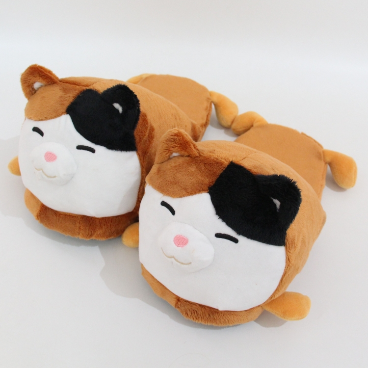 Japanese Chaigou cat half wrapped shoes plush crystal super soft+pp cotton shoes slippers 28CM