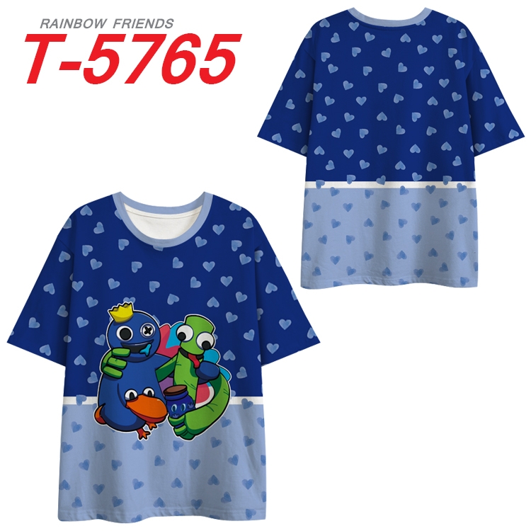 Rainbow friends Anime Full Color Milk Silk Short Sleeve T-Shirt from S to 6XL T-5765