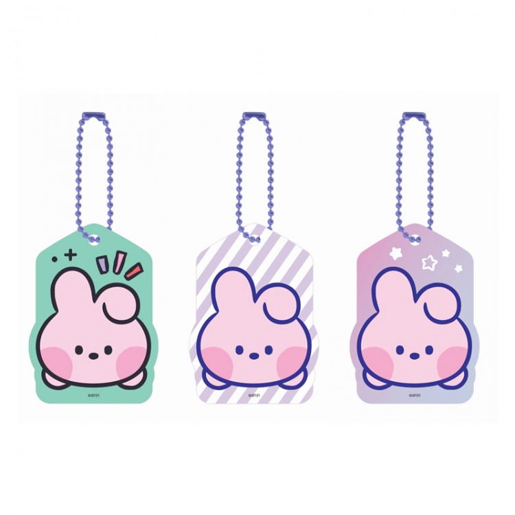 BTS Acrylic key ring bag pendant 5.5CM price for 5 pcs