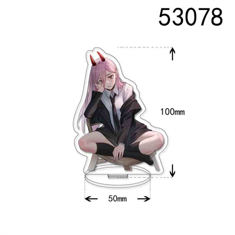 Chainsaw man Anime characters acrylic Standing Plates Keychain 15CM 53078
