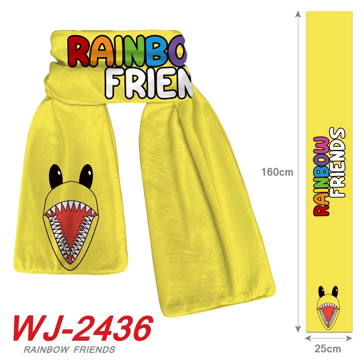 Rainbow friends Anime fleece scarf bib 160X25CM WJ-2436