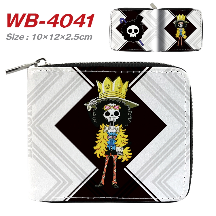 One Piece Anime Full Color Short All Inclusive Zipper Wallet 10x12x2.5cm WB-4041A