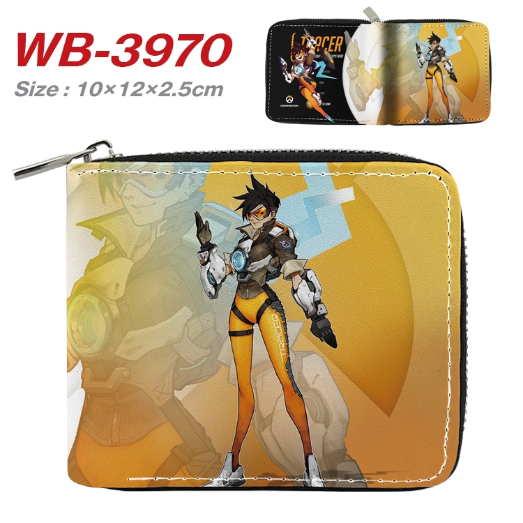 Overwatch Anime Full Color Short All Inclusive Zipper Wallet 10x12x2.5cm WB-3970A
