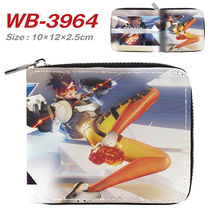 Overwatch Anime Full Color Short All Inclusive Zipper Wallet 10x12x2.5cm WB-3964A