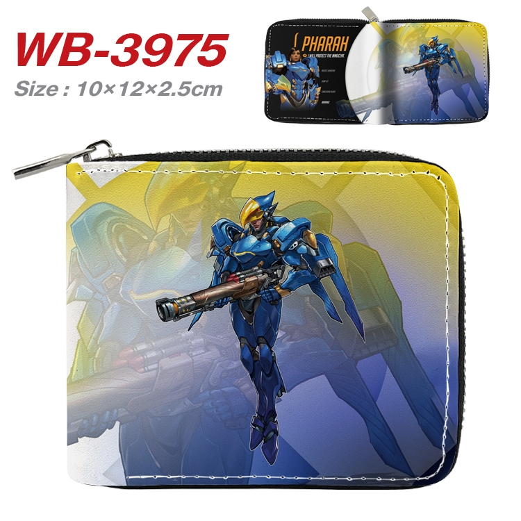 Overwatch Anime Full Color Short All Inclusive Zipper Wallet 10x12x2.5cm WB-3975A