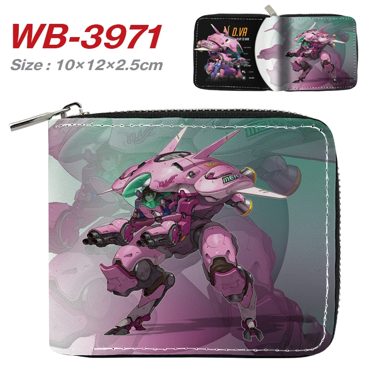 Overwatch Anime Full Color Short All Inclusive Zipper Wallet 10x12x2.5cm  WB-3971A