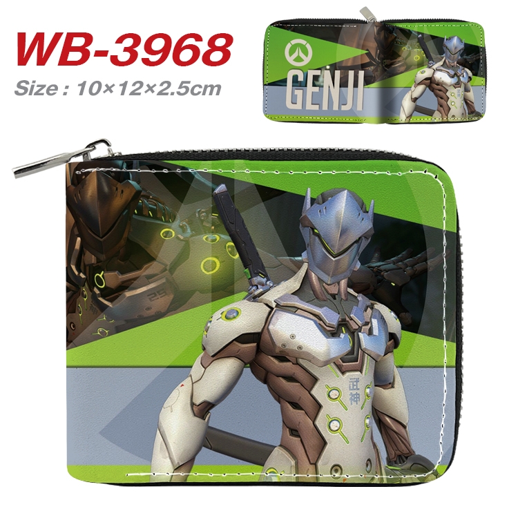 Overwatch Anime Full Color Short All Inclusive Zipper Wallet 10x12x2.5cmWB-3968A