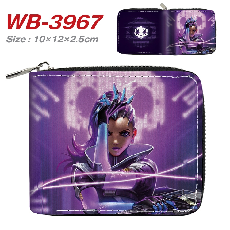 Overwatch Anime Full Color Short All Inclusive Zipper Wallet 10x12x2.5cm WB-3967A