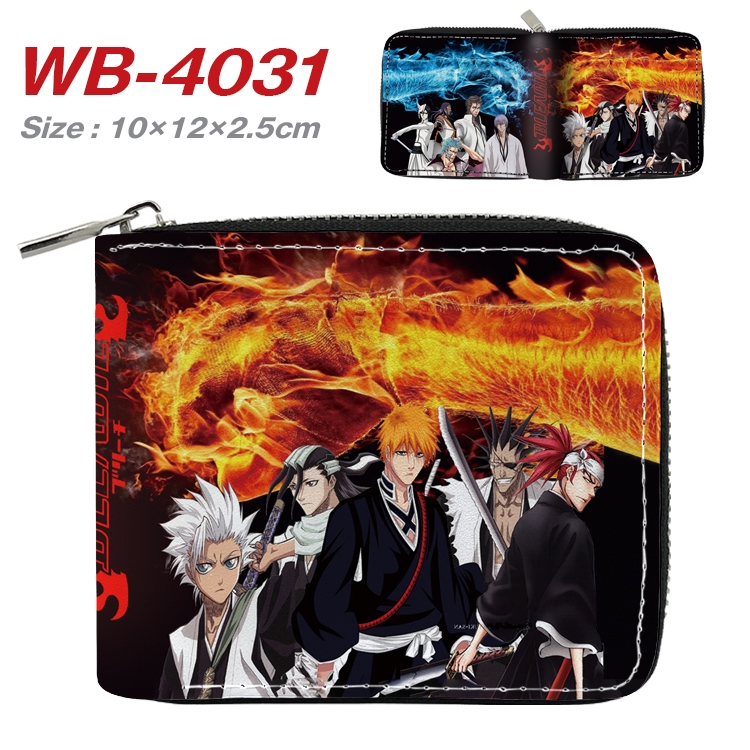 Bleach Anime Full Color Short All Inclusive Zipper Wallet 10x12x2.5cm WB-4031A